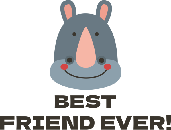 Transparent International Friendship Day Rabbit Hares Snout for Friendship Day for International Friendship Day