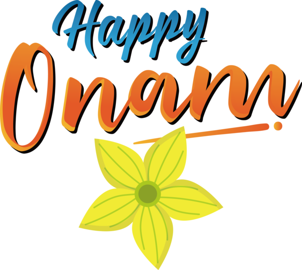 Transparent Onam Leaf Flower Logo for Onam Harvest Festival for Onam