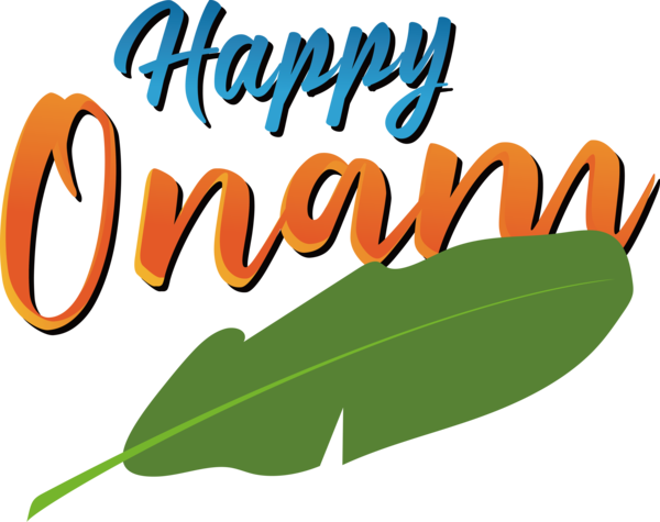 Transparent Onam Leaf Logo Meter for Onam Harvest Festival for Onam