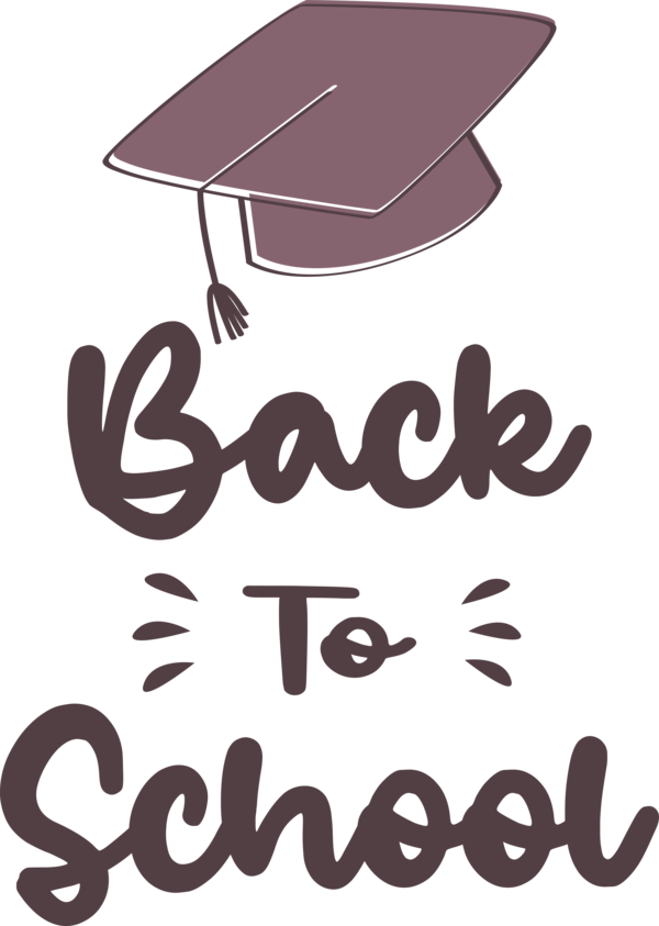 Transparent Back to School Design Logo Cartoon for Welcome Back to School for Back To School