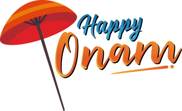 Transparent Onam Logo Design Text for Onam Harvest Festival for Onam