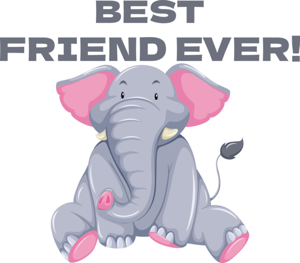 Transparent International Friendship Day Reptiles Cartoon Elephant for Friendship Day for International Friendship Day