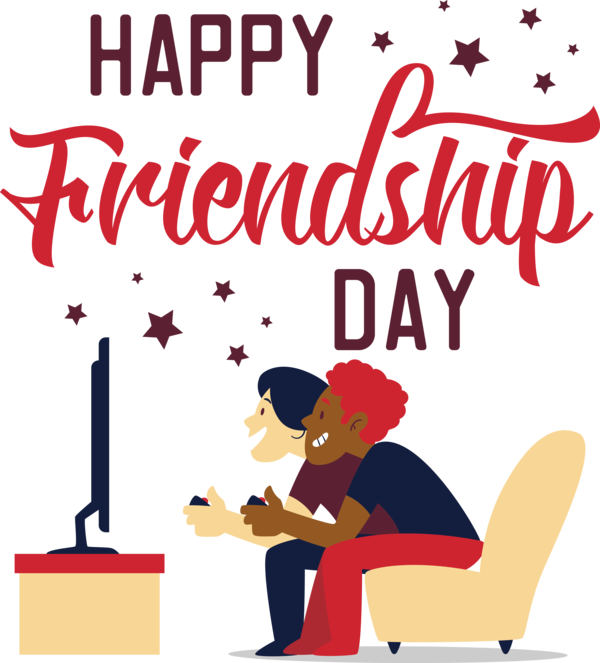 Transparent International Friendship Day Human Cartoon Text for Friendship Day for International Friendship Day