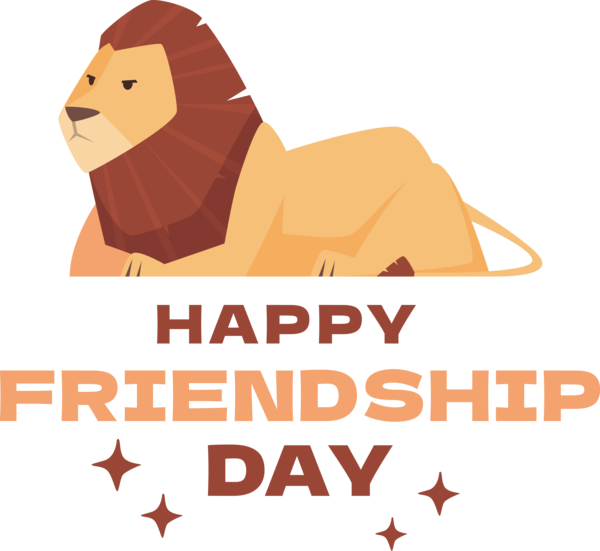Transparent International Friendship Day Lion Dog Logo for Friendship Day for International Friendship Day