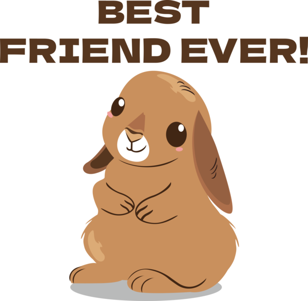 Transparent International Friendship Day Dog Human Rabbit for Friendship Day for International Friendship Day
