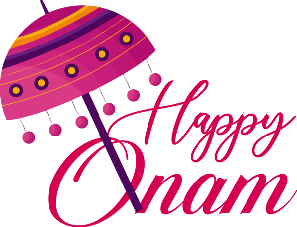 Transparent Onam Design Logo Piano for Onam Harvest Festival for Onam