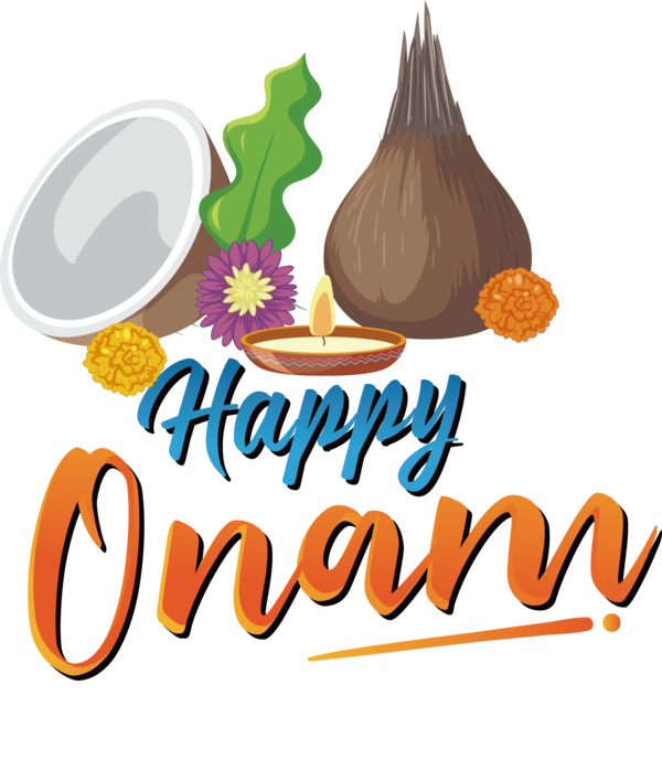 Transparent Onam Logo Text Thanksgiving for Onam Harvest Festival for Onam