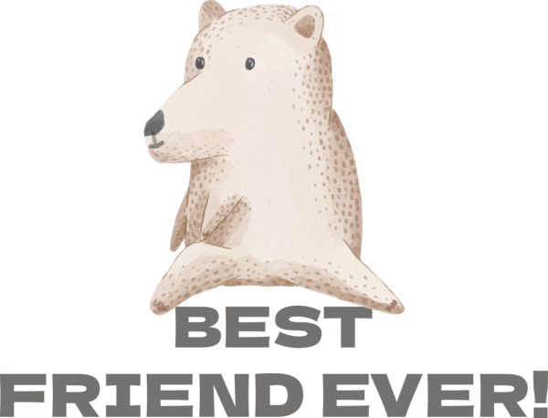 Transparent International Friendship Day Bears Polar bear Design for Friendship Day for International Friendship Day