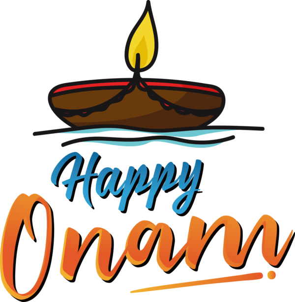 Transparent Onam Logo Line Geometry for Onam Harvest Festival for Onam