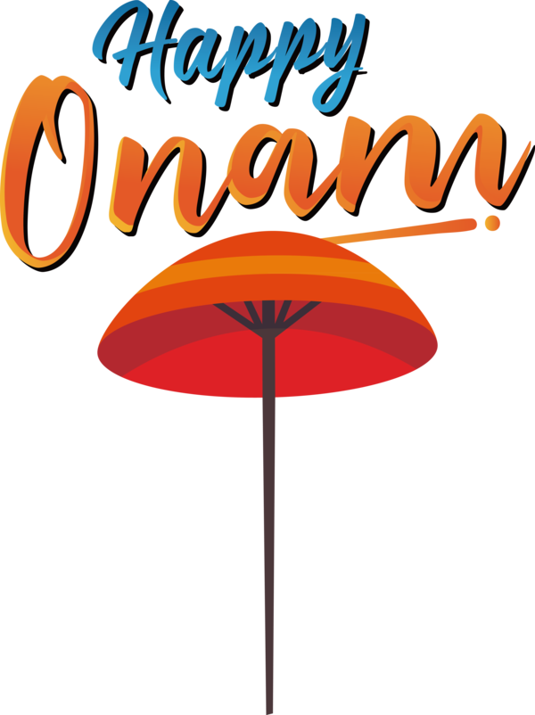 Transparent Onam Logo Line Fashion for Onam Harvest Festival for Onam