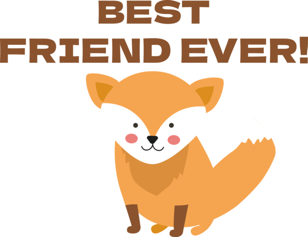 Transparent International Friendship Day Red fox Dog Snout for Friendship Day for International Friendship Day