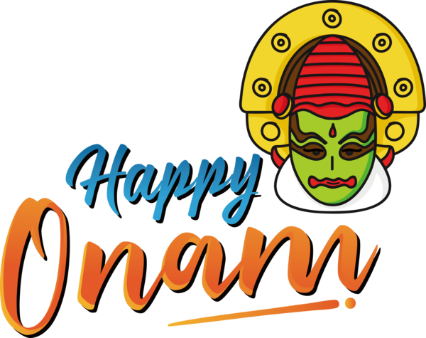 Transparent Onam Human Logo Cartoon for Onam Harvest Festival for Onam