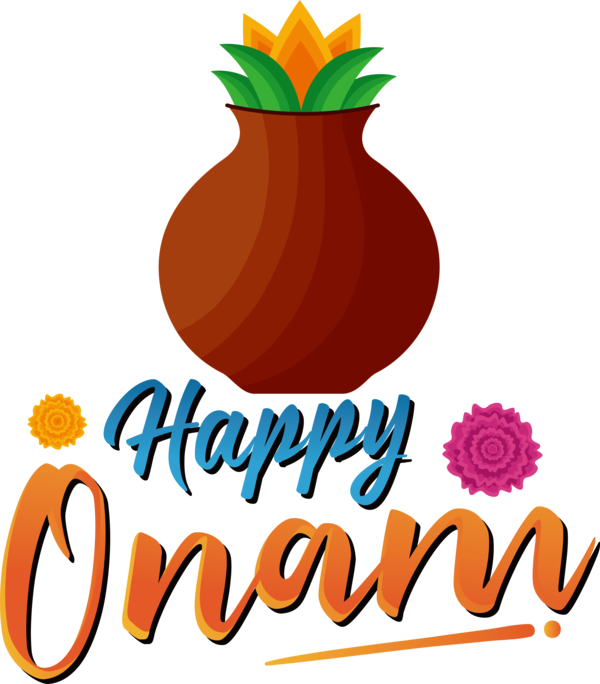Transparent Onam Logo Flower Design for Onam Harvest Festival for Onam