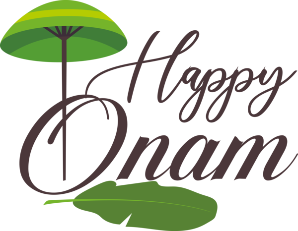 Transparent Onam Leaf Logo Tree for Onam Harvest Festival for Onam