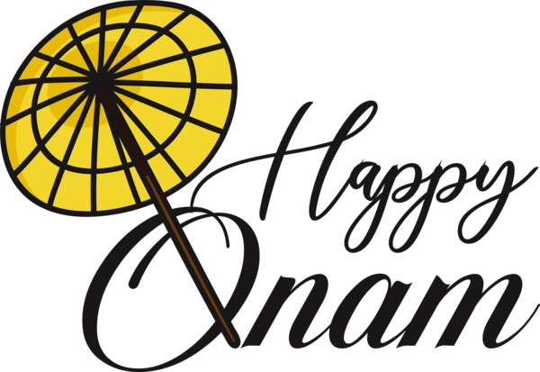 Transparent Onam Logo Yellow Line for Onam Harvest Festival for Onam