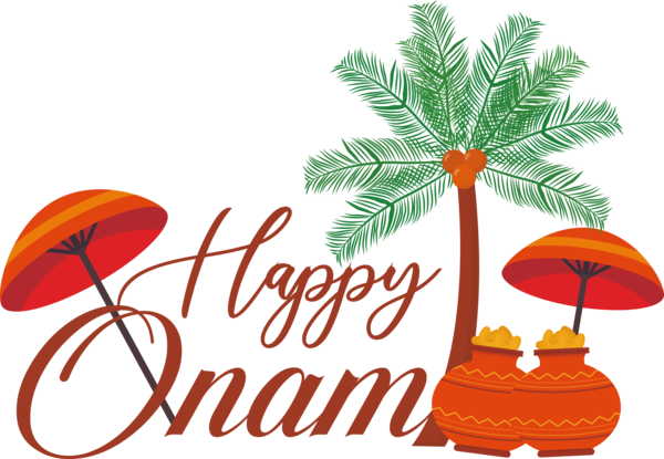 Transparent Onam Flower Logo Design for Onam Harvest Festival for Onam