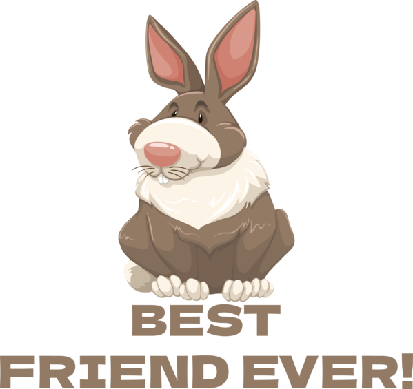 Transparent International Friendship Day Rabbit Rabbit show jumping Design for Friendship Day for International Friendship Day