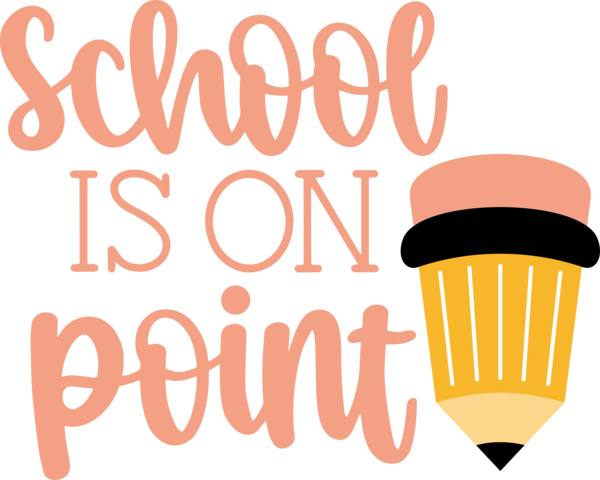 Transparent Back to School Logo Line Text for school is on point for Back To School