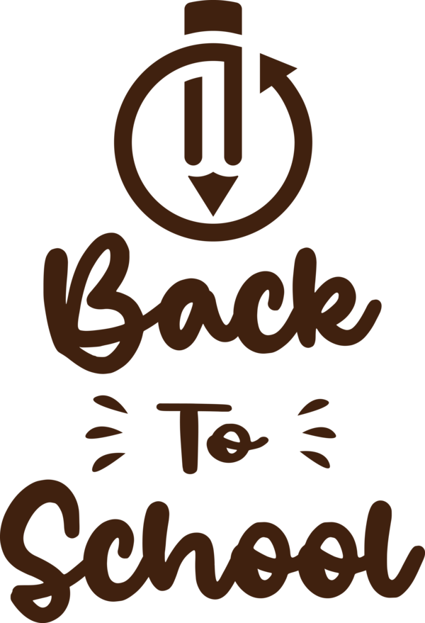 Transparent Back to School Symbol Logo Text for Welcome Back to School for Back To School