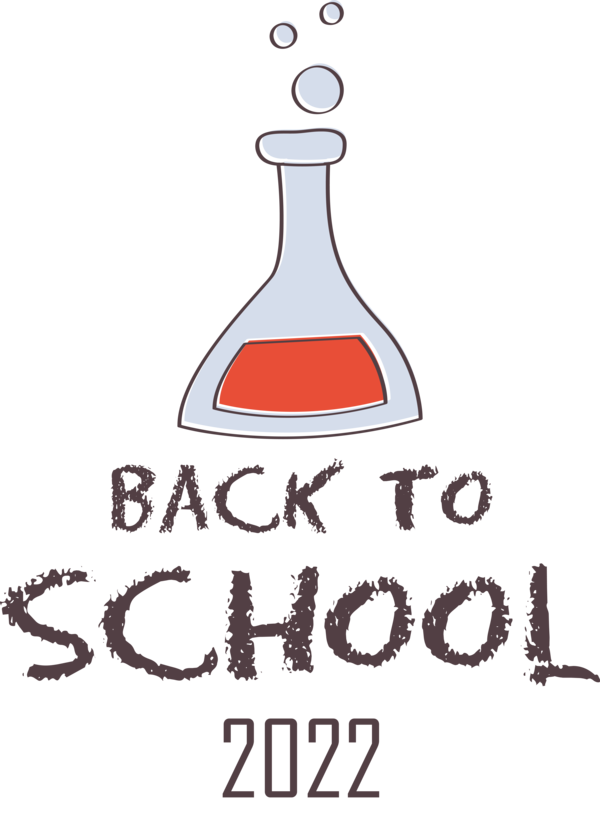 Transparent Back to School Design Logo Calligraphy for Welcome Back to School for Back To School
