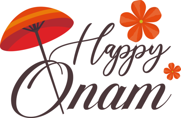 Transparent Onam Flower Leaf Logo for Onam Harvest Festival for Onam