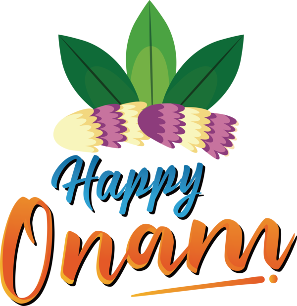 Transparent Onam Leaf Logo Design for Onam Harvest Festival for Onam