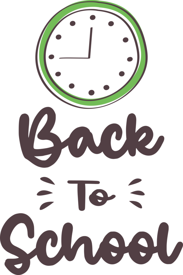 Transparent Back to School Logo Design Clock for Welcome Back to School for Back To School