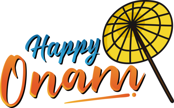 Transparent Onam Logo Yellow Design for Onam Harvest Festival for Onam