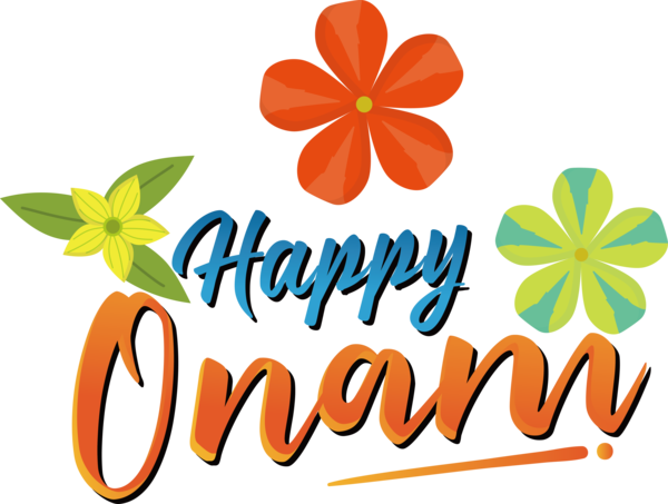 Transparent Onam Flower Logo Leaf for Onam Harvest Festival for Onam