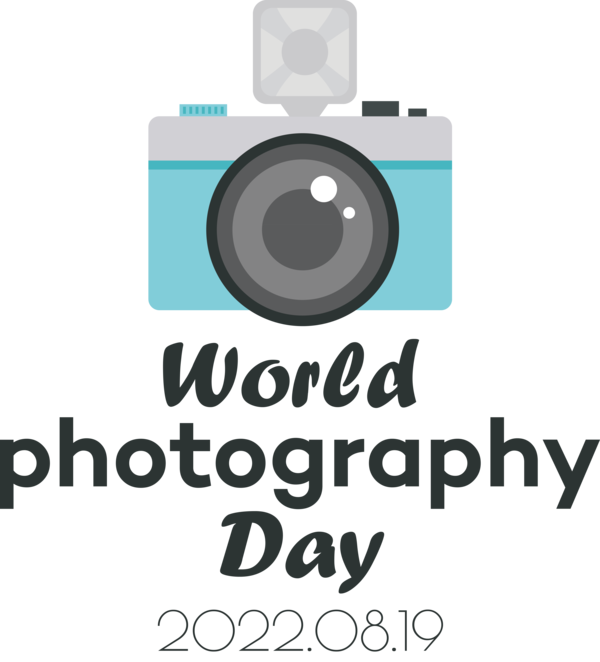 Transparent World Photography Day Logo Font Optics for Photography Day for World Photography Day