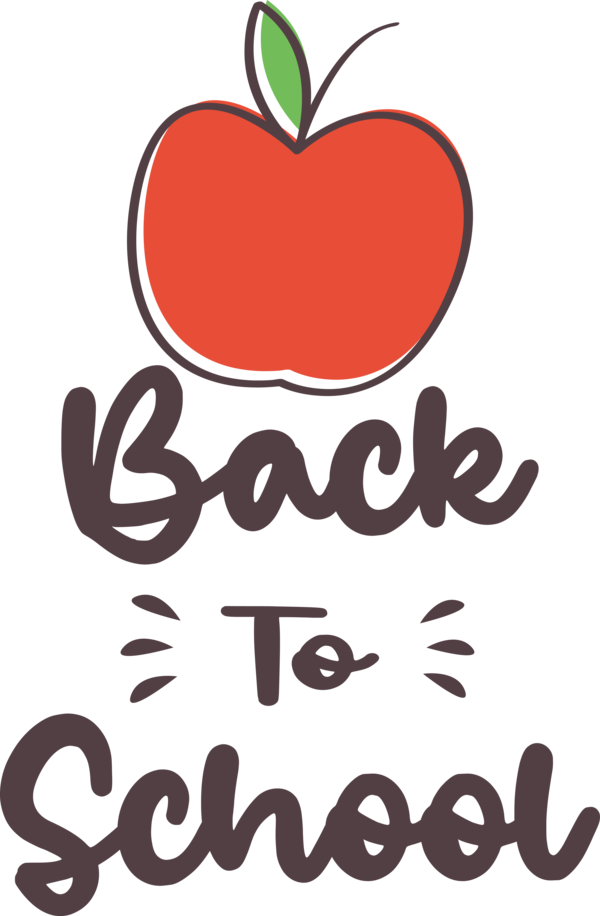 Transparent Back to School Flower Logo Fruit for Welcome Back to School for Back To School