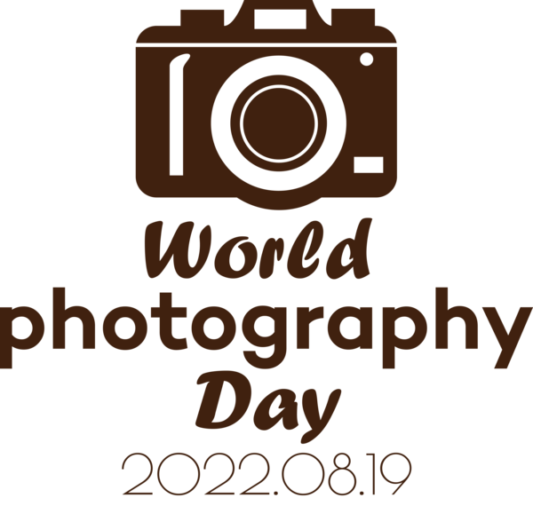 Transparent World Photography Day Trais-Horloff Logo Line for Photography Day for World Photography Day