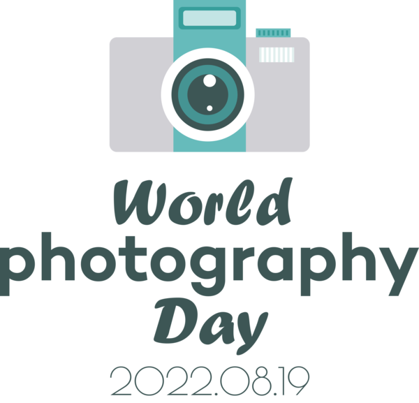Transparent World Photography Day Logo Font Multimedia for Photography Day for World Photography Day
