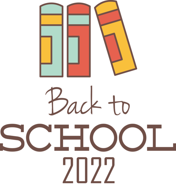 Transparent Back to School Design Logo Yellow for Back to School 2022 for Back To School