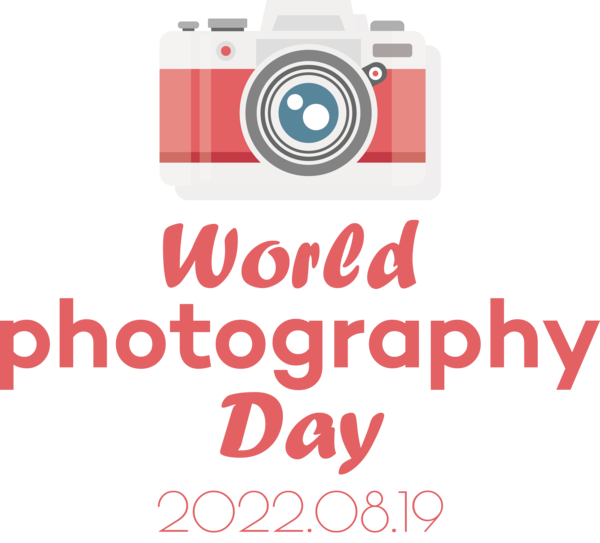 Transparent World Photography Day Logo Font Text for Photography Day for World Photography Day