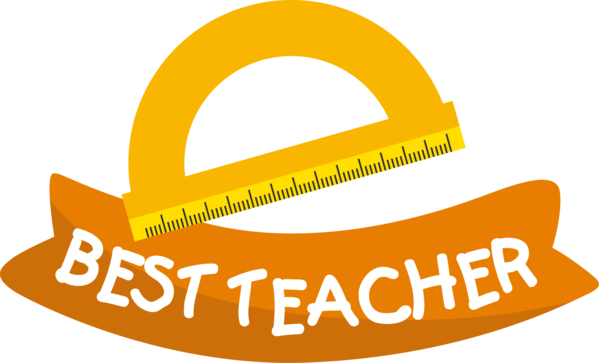 Transparent World Teacher's Day Logo Design Yellow for Best Teacher for World Teachers Day