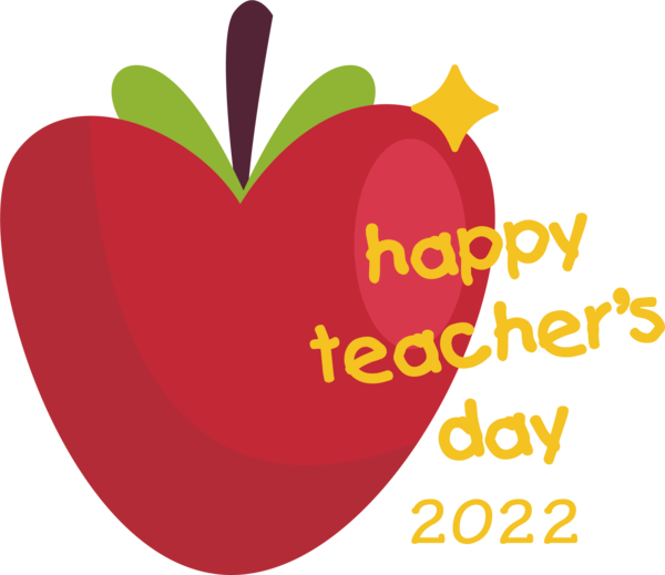 Transparent World Teacher's Day M-095 Logo Heart for Teachers' Days for World Teachers Day