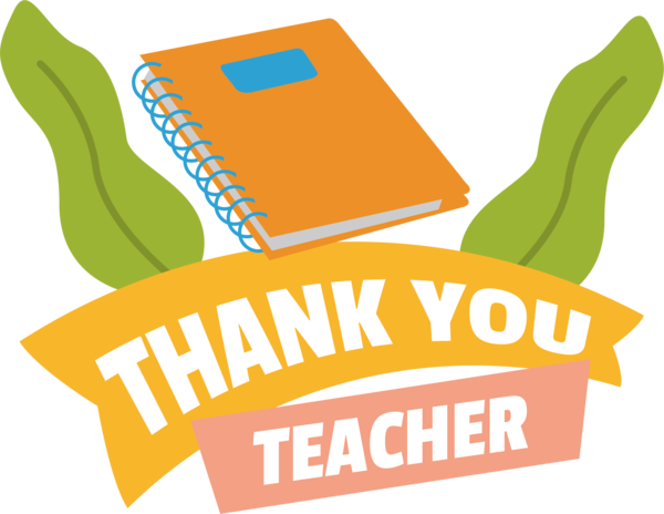 Transparent World Teacher's Day Design Logo Yellow for Thank You Teacher for World Teachers Day