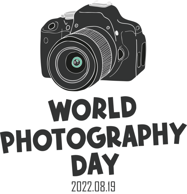 Transparent World Photography Day DSLR Camera Camera Camera Lens for Photography Day for World Photography Day