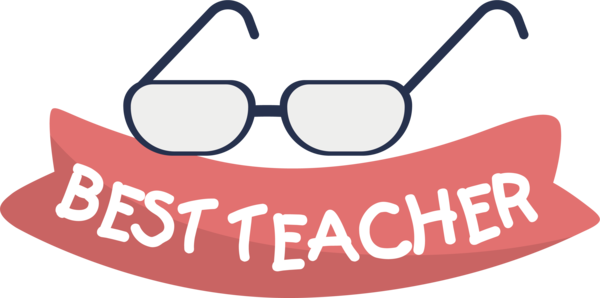 Transparent World Teacher's Day Glasses Sunglasses Logo for Best Teacher for World Teachers Day