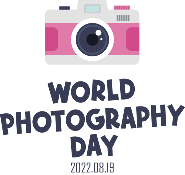 Transparent World Photography Day Camera Logo Font for Photography Day for World Photography Day