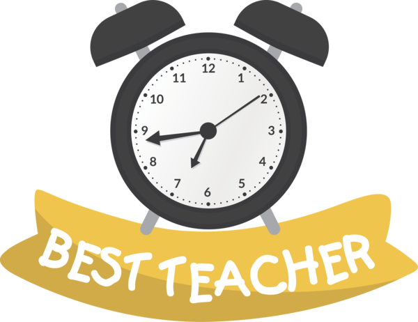 Transparent World Teacher's Day Alarm Clock Clock Font for Best Teacher for World Teachers Day