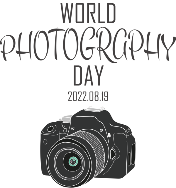 Transparent World Photography Day DSLR Camera Camera Camera Lens for Photography Day for World Photography Day