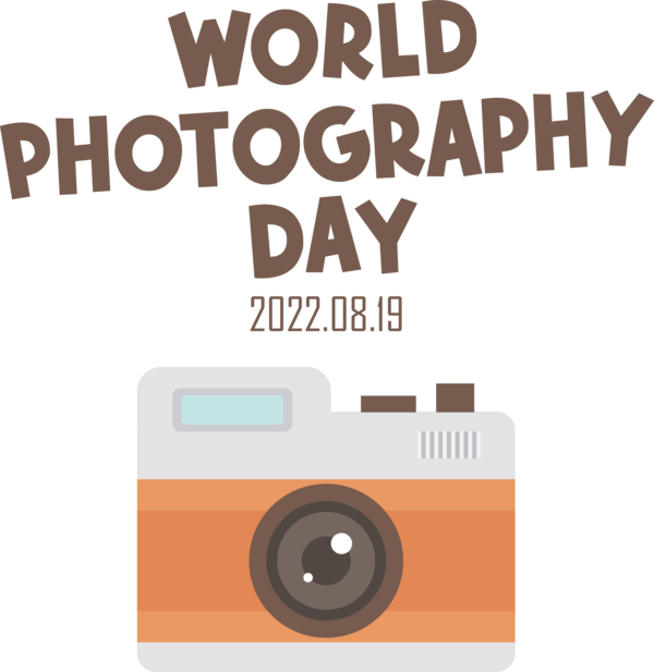 Transparent World Photography Day Font Logo Design for Photography Day for World Photography Day