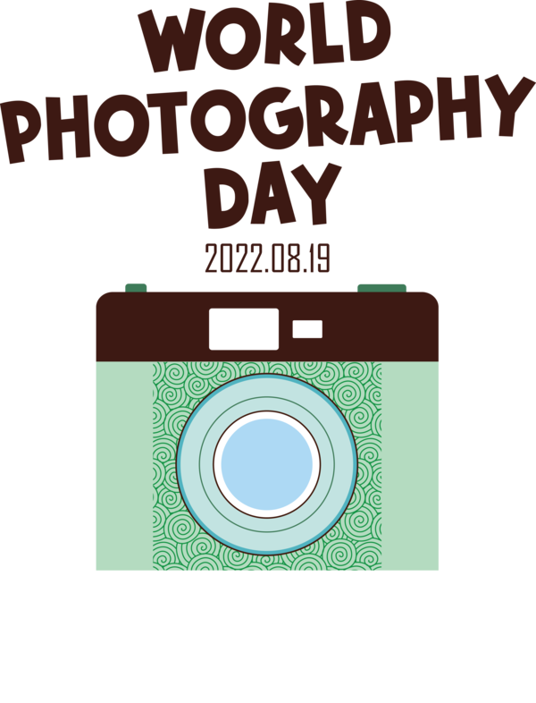Transparent World Photography Day Font Design Circle for Photography Day for World Photography Day