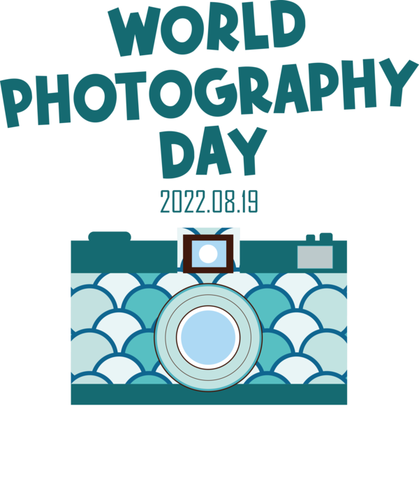Transparent World Photography Day Design Logo Cartoon for Photography Day for World Photography Day