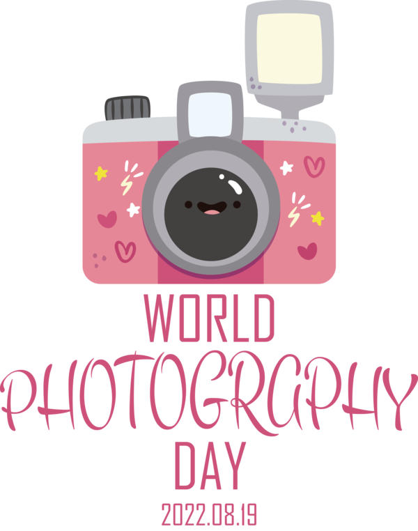 Transparent World Photography Day Camera Flash Digital Camera for Photography Day for World Photography Day