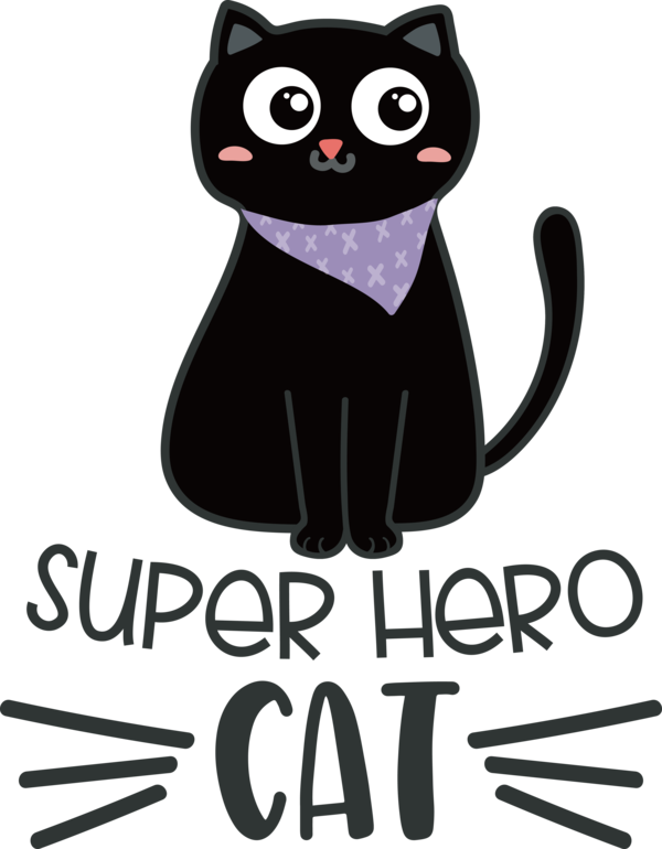 Transparent International Cat Day Cat Cat-like Black cat for Cat Quotes for International Cat Day