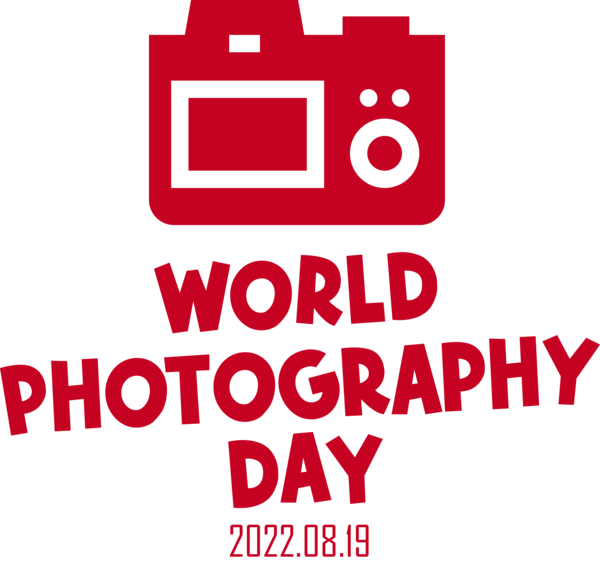 Transparent World Photography Day Font Logo Sign for Photography Day for World Photography Day