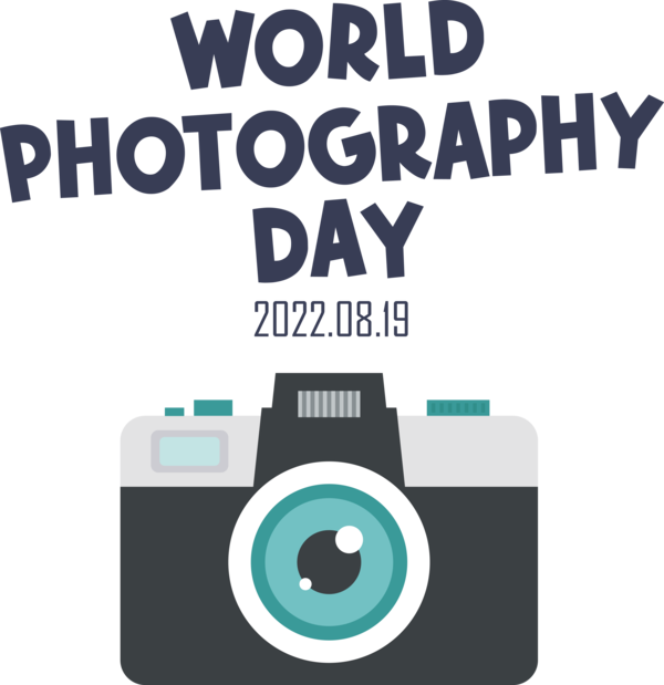Transparent World Photography Day Font Logo Multimedia for Photography Day for World Photography Day